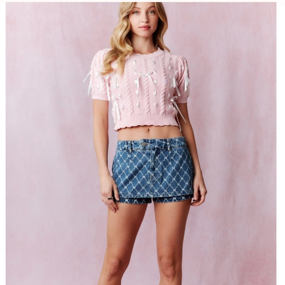 Peach Love California Pink Crop Top - Picture 7 of 9